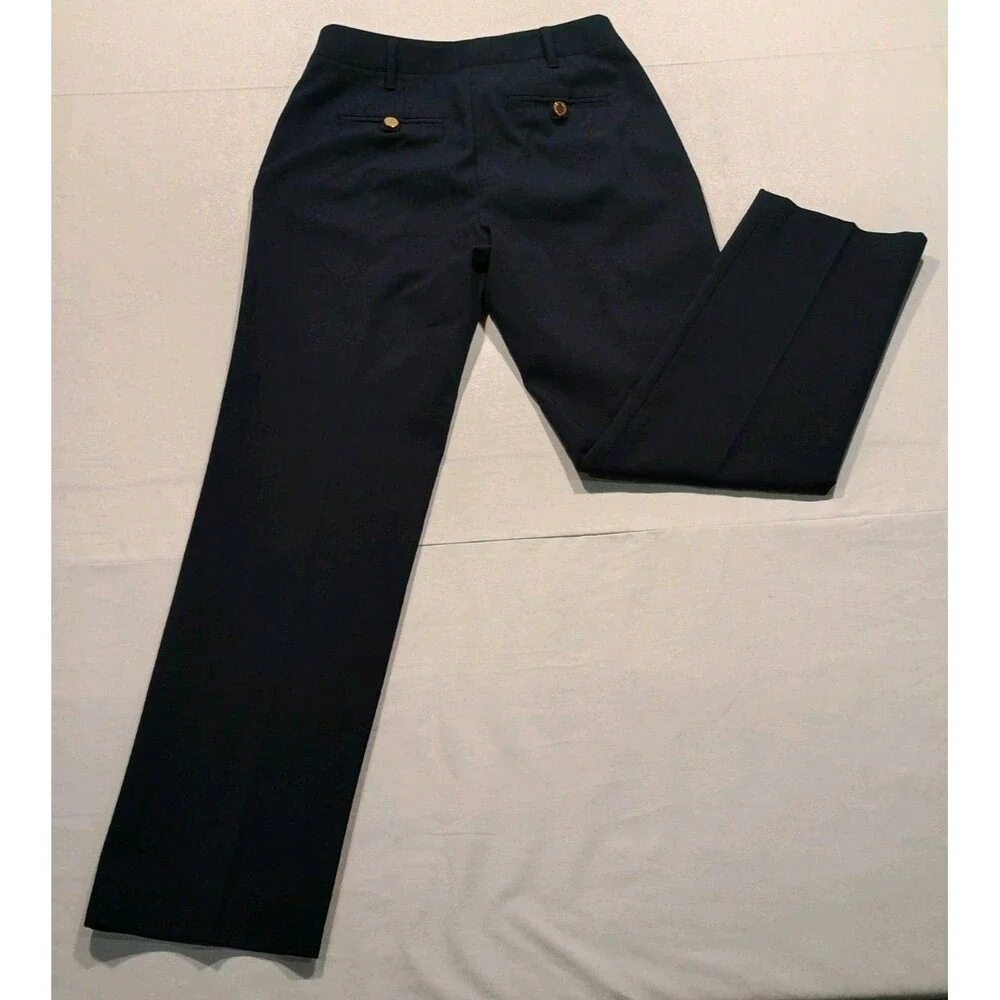 Tory Burch Black Stretch Cotton Blend Dress Pants Trousers  - Size 0